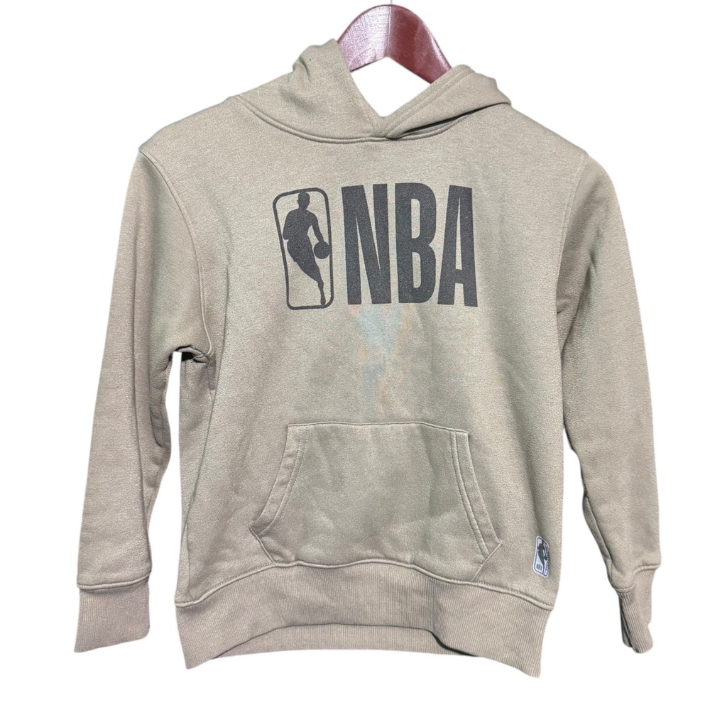 NBA Hoodie Kids 10-12 Brown Pull Over Basketball Running Workout Practice